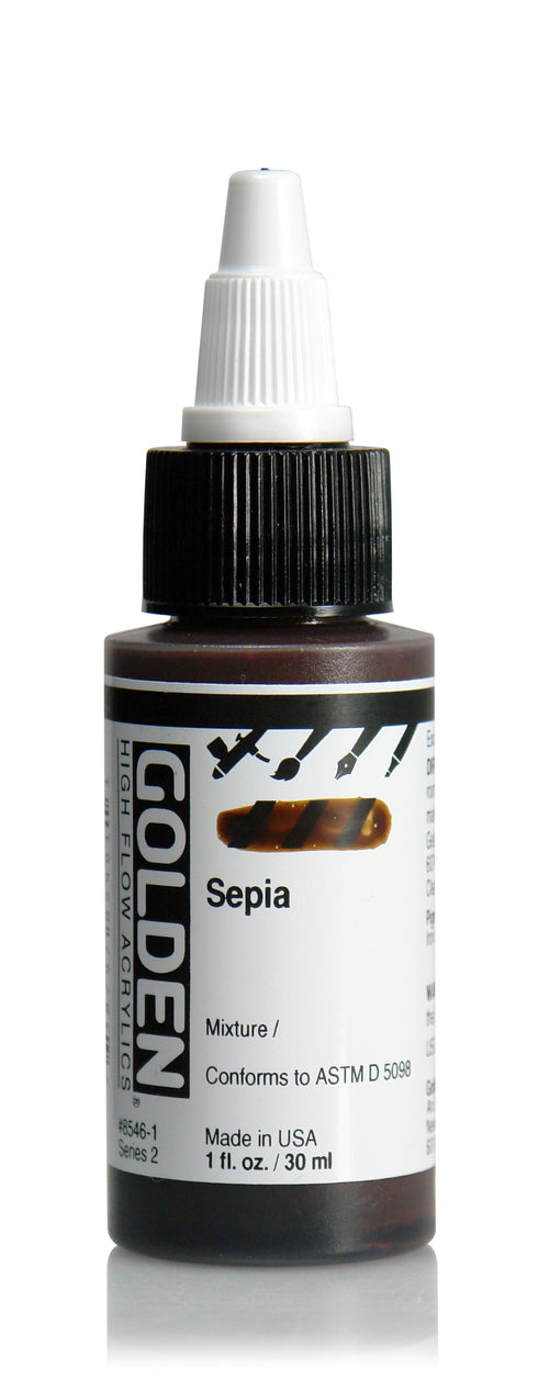 HIGH FLOW ACRYLIC PAINT  SEPIA 1OZ